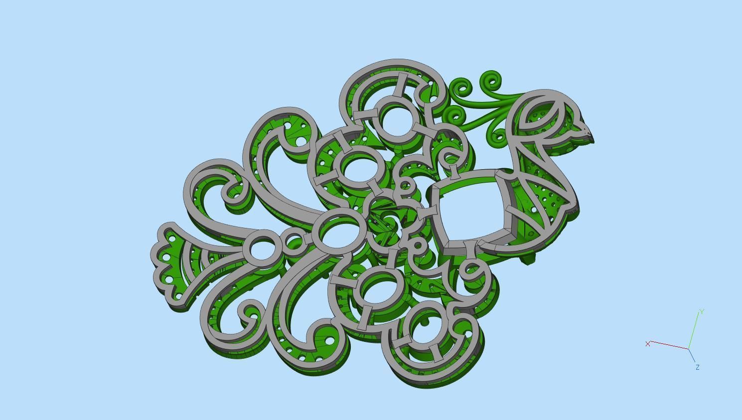 bird broosh 3D print model_35