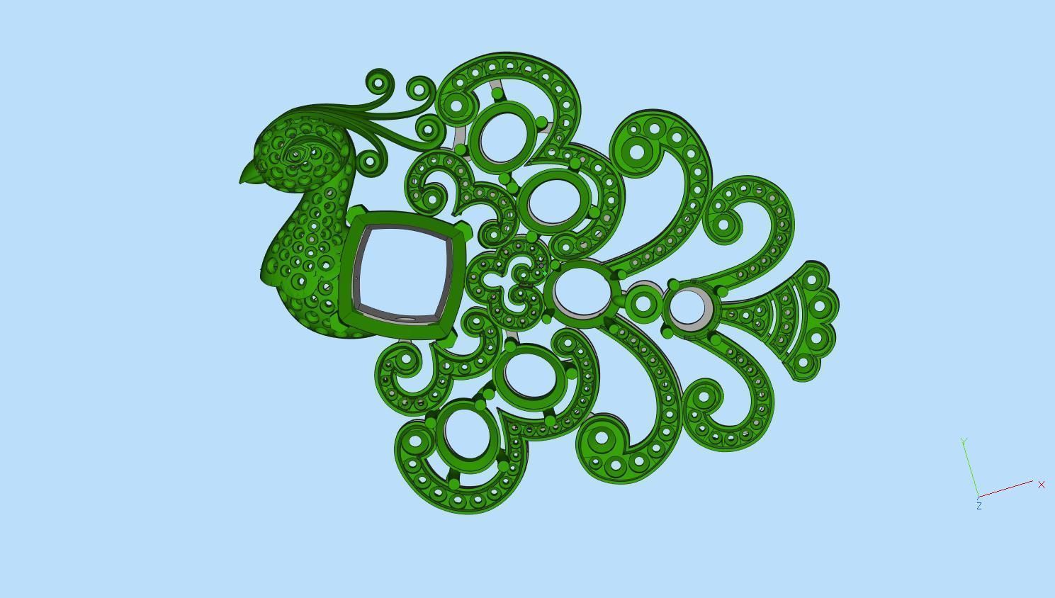 bird broosh 3D print model_11