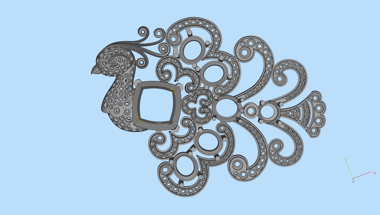 bird broosh 3D print model_13