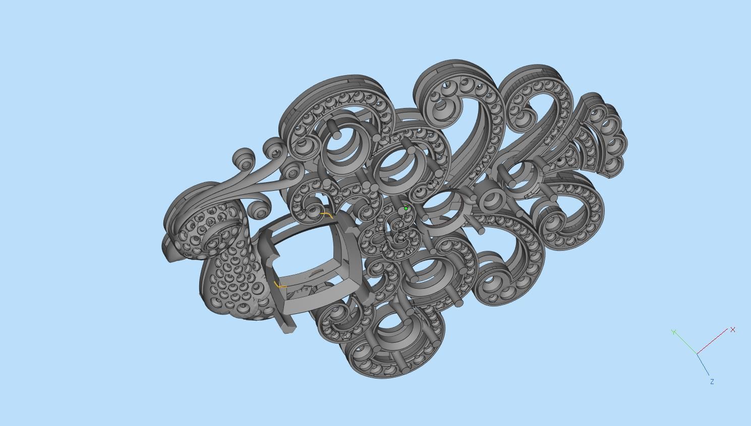 bird broosh 3D print model_18