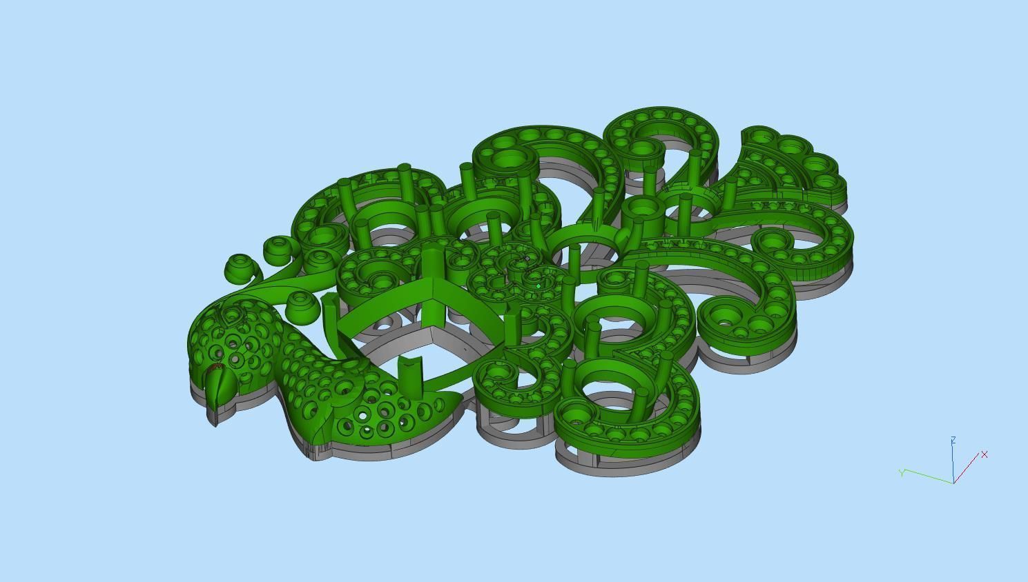 bird broosh 3D print model_15