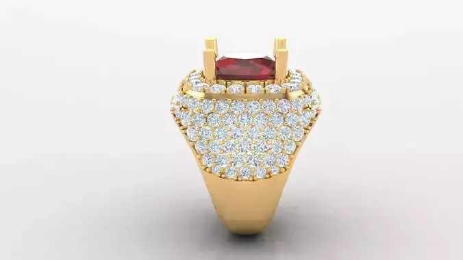 Diamond Men Ring Cad File MR  67