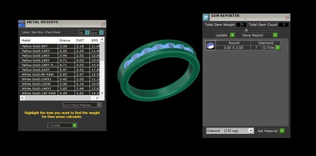 Diamond Men Ring Cad File MR 65 3D print model_6