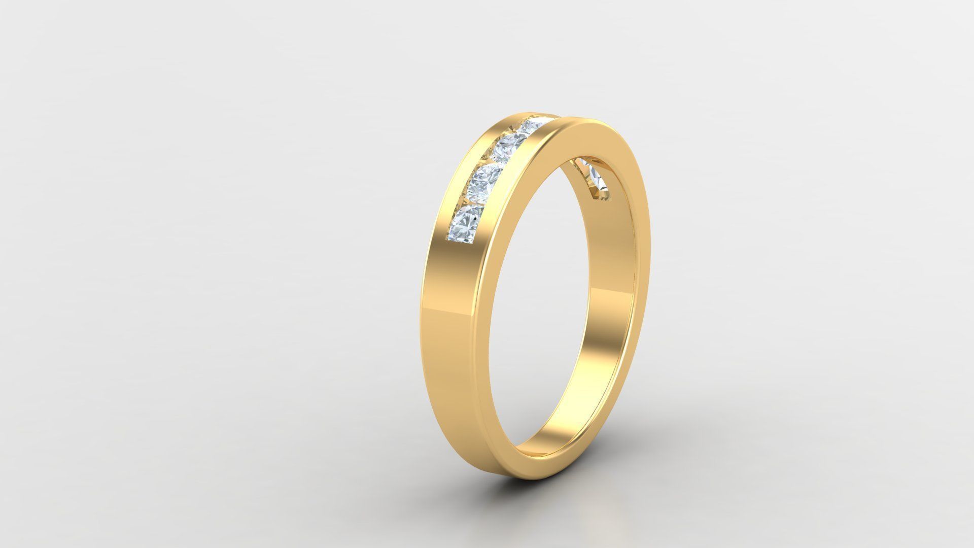 Diamond Men Ring Cad File MR 65 3D print model_2