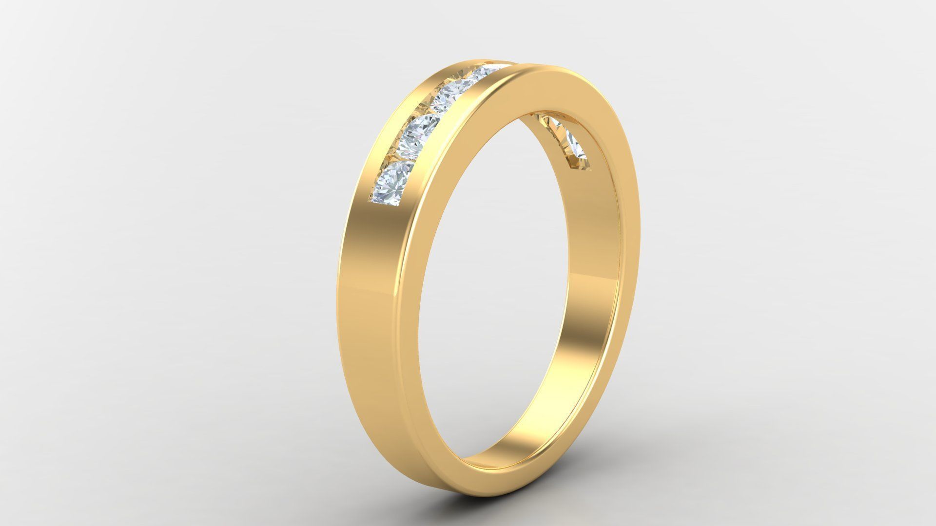 Diamond Men Ring Cad File MR 65 3D print model_3
