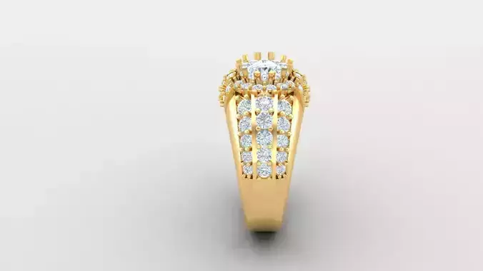 Diamond Men Ring Cad File MR  64