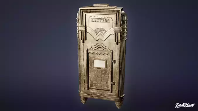 ART DECO - Letterbox 01 - LOW POLY