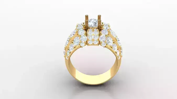 Diamond Men Ring Cad File MR  62