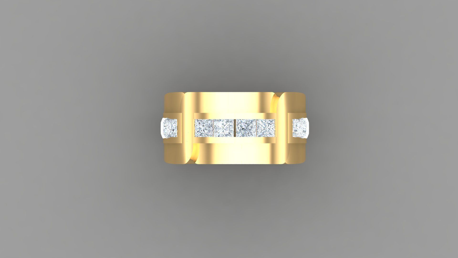 Diamond Men Ring Cad File MR 99 3D print model_5