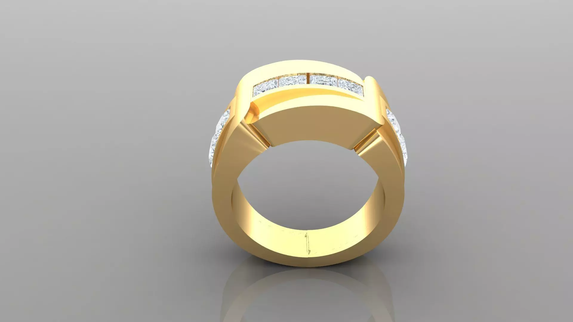 Diamond Men Ring Cad File MR 99 3D print model_0