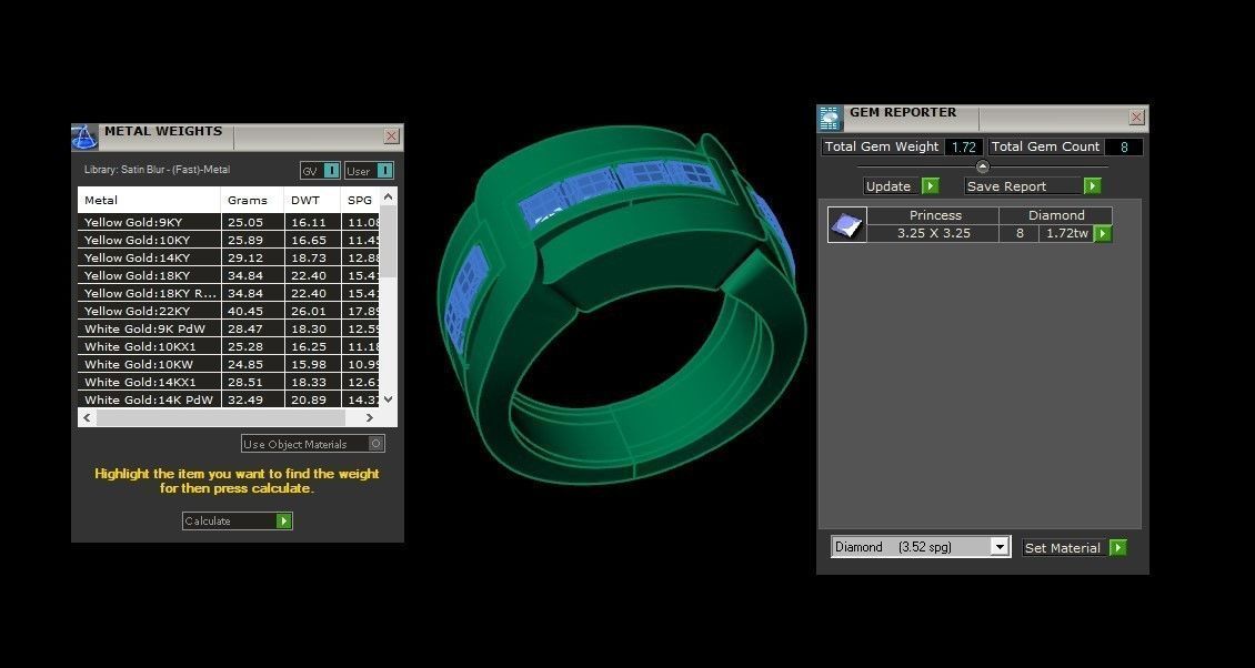 Diamond Men Ring Cad File MR 99 3D print model_6