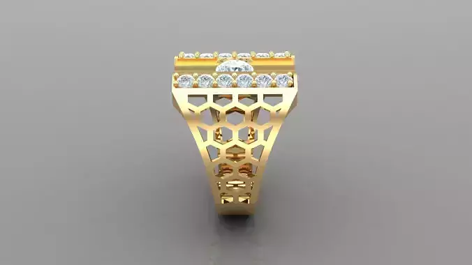 Diamond Men Ring Cad File MR  96