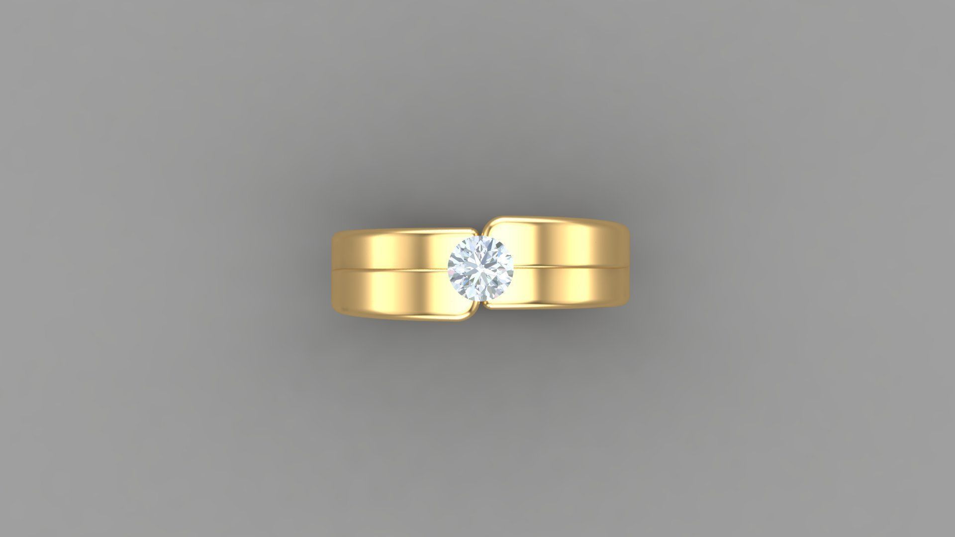 Diamond Men Ring Cad File MR  95 3D print model_5