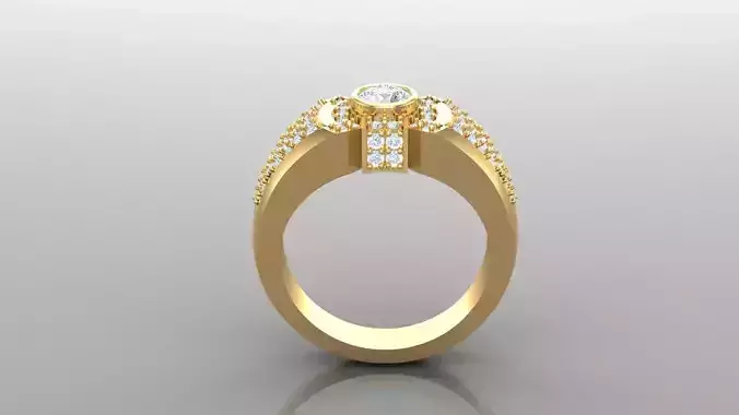 Diamond Men Ring Cad File MR  91