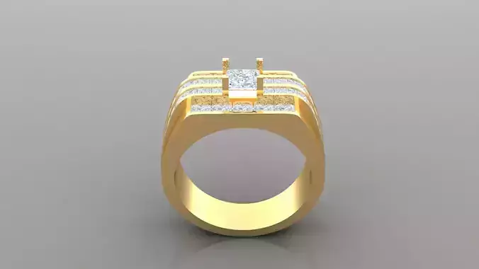 Diamond Men Ring Cad File MR  87