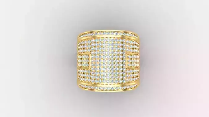 Diamond Men Ring Cad File MR  81