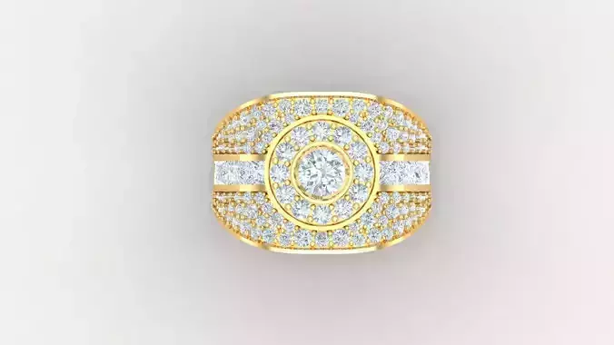 Diamond Men Ring Cad File MR  79