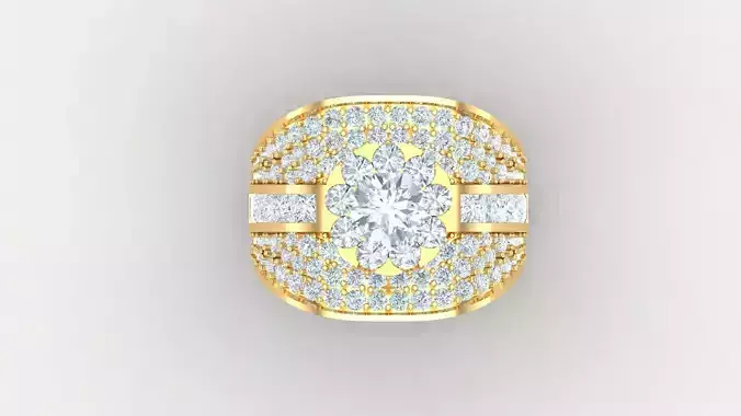 Diamond Men Ring Cad File MR  78