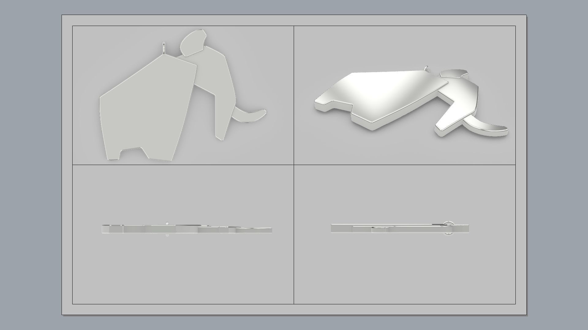 Mammoth Pendant 3D print model_8