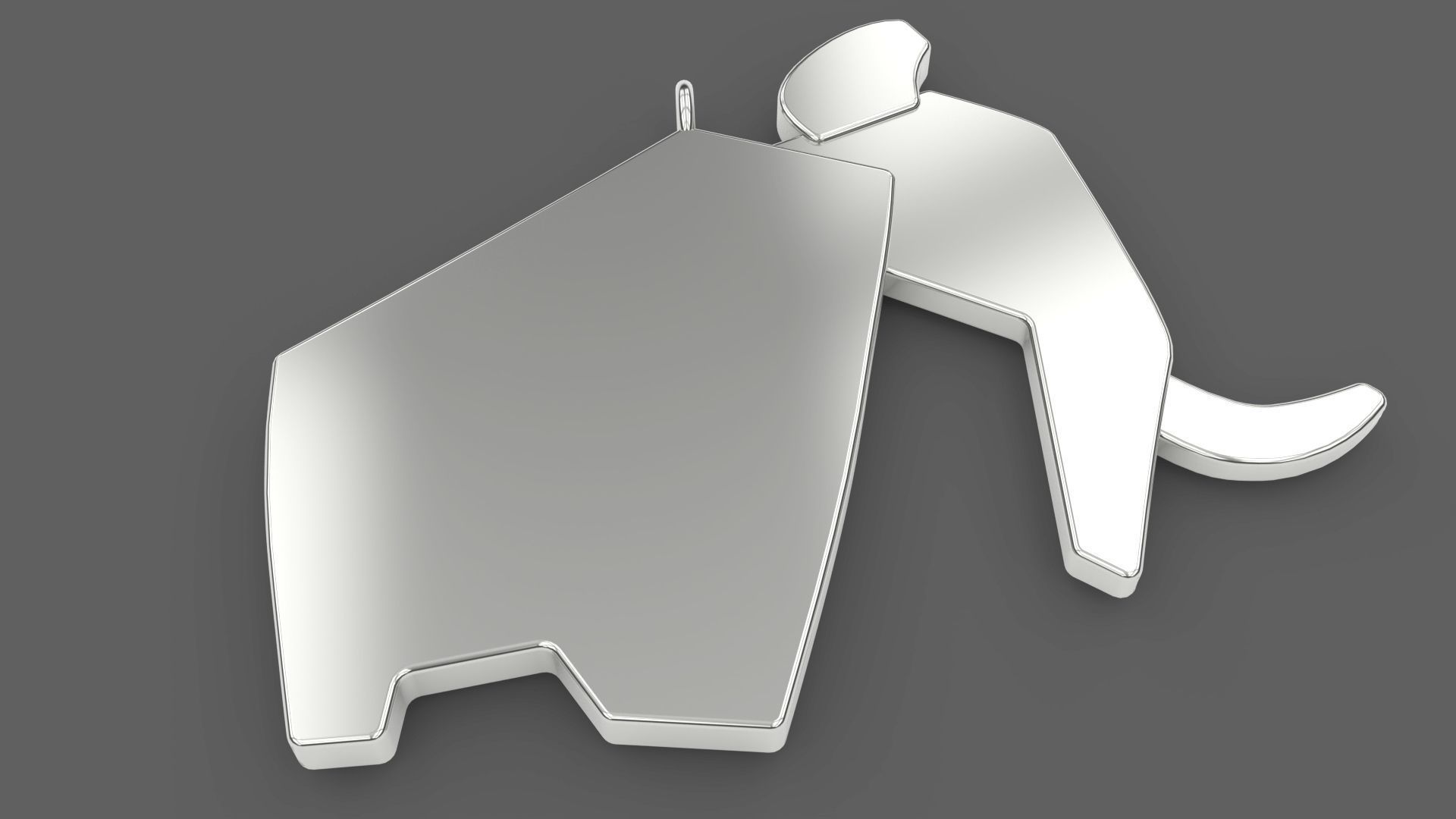 Mammoth Pendant 3D print model_1