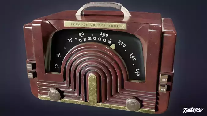 ART DECO - Radio 01 - LOW POLY