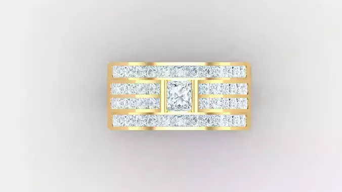 Diamond Men Ring Cad File MR  75