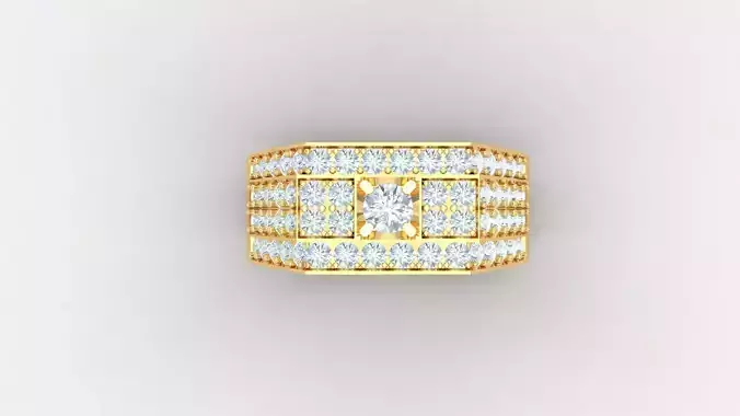 Diamond Men Ring Cad File MR  74