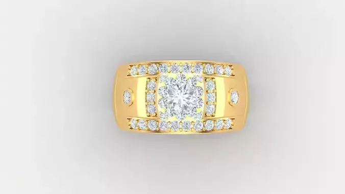 Diamond Men Ring Cad File MR  71