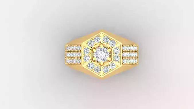 Diamond Men Ring Cad File MR  69