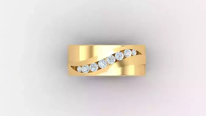 Diamond Men Ring Cad File MR  66