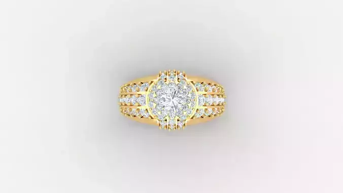 Diamond Men Ring Cad File MR  64