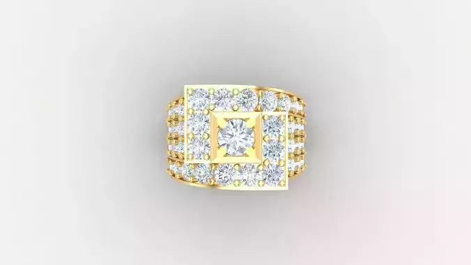 Diamond Men Ring Cad File MR  63