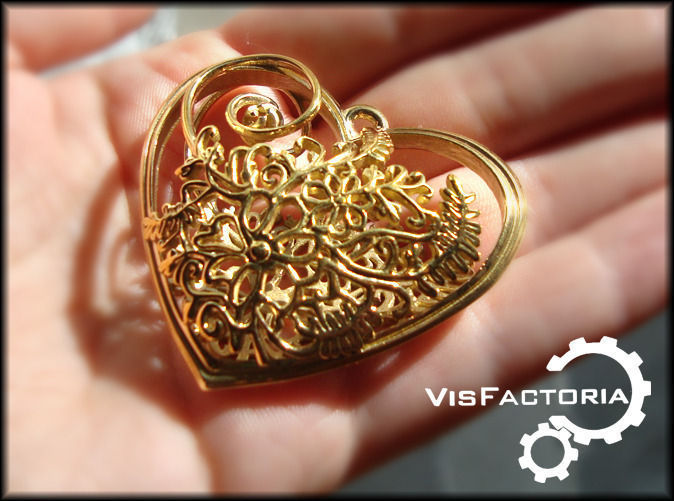 Elven Heart Pendant 3D print model_2