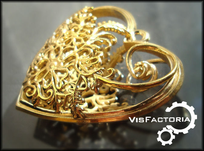 Elven Heart Pendant 3D print model_1