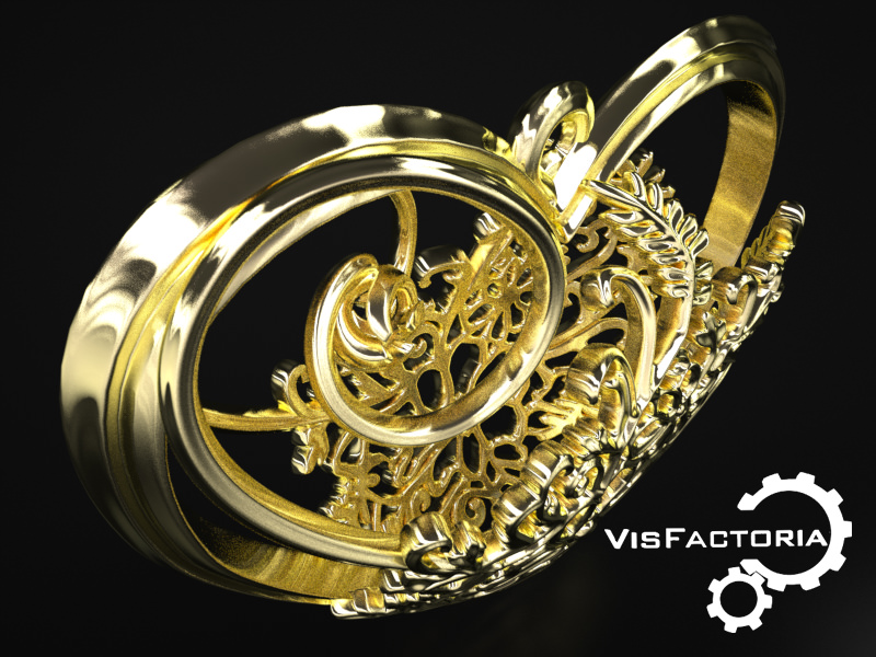 Elven Heart Pendant 3D print model_4