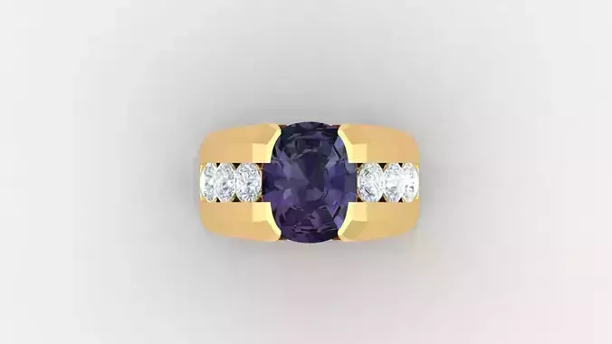 Diamond Men Ring Cad File MR  61