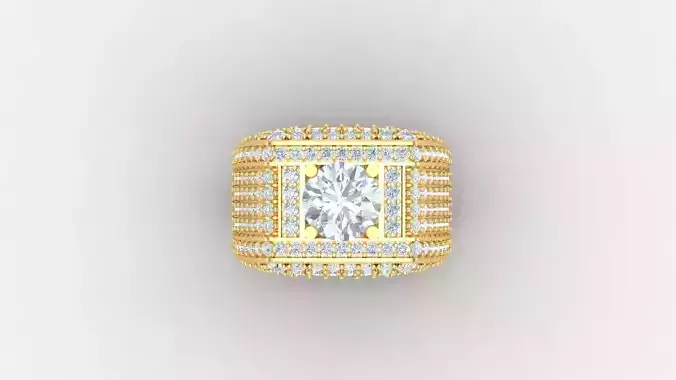 Diamond Men Ring Cad File MR  60