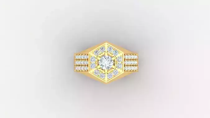 Diamond Men Ring Cad File MR  59