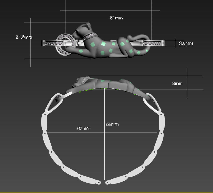 bracelets 3D print model_3