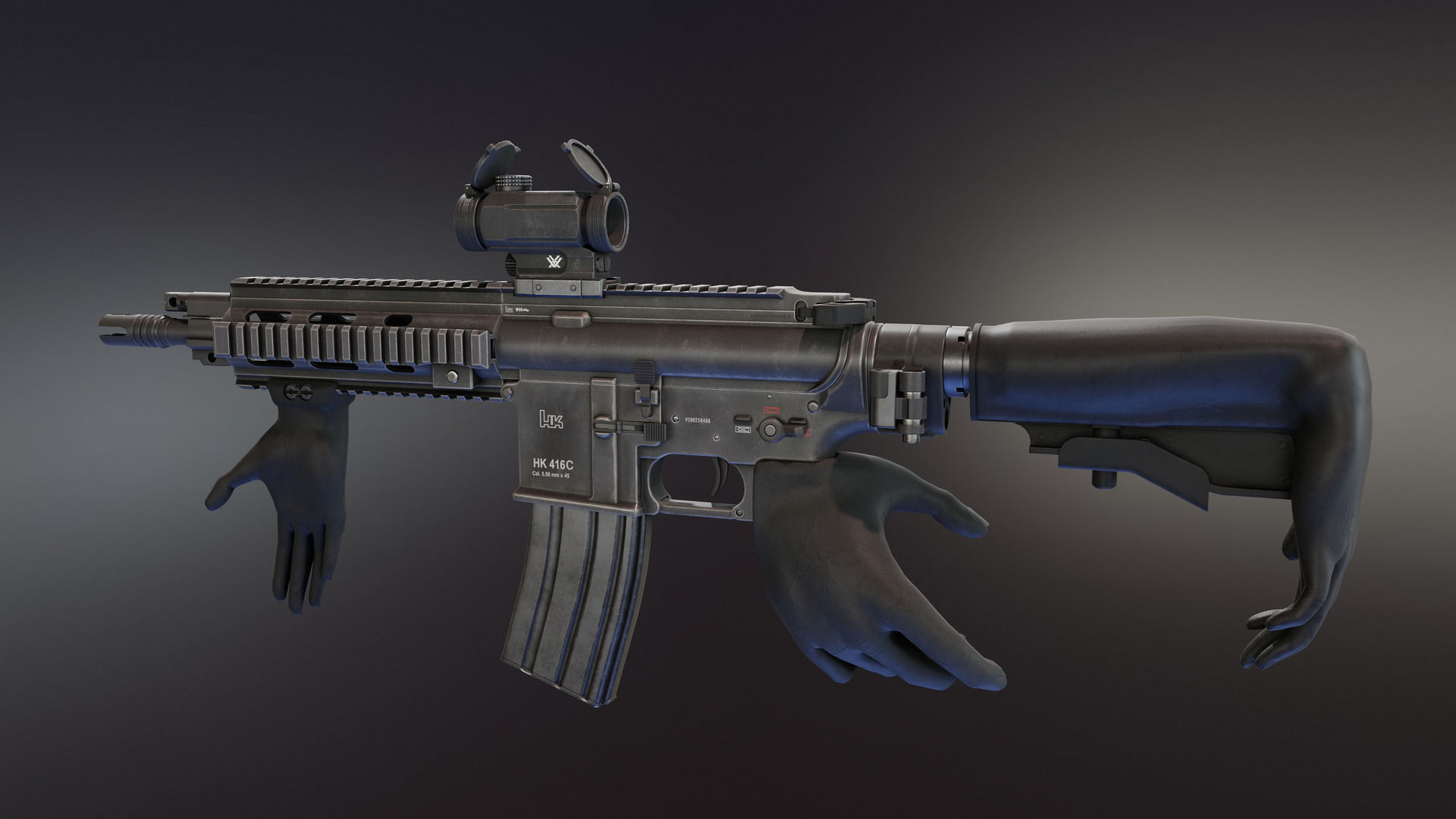 Helping Hands Attachments Low-poly 3D model_3