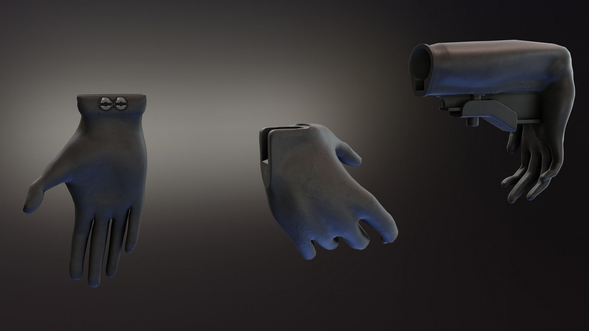 Helping Hands Attachments Low-poly 3D model_2