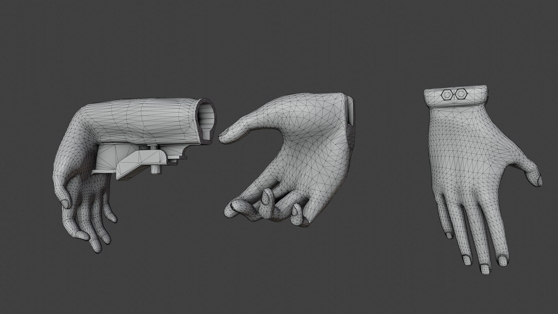 Helping Hands Attachments Low-poly 3D model_6