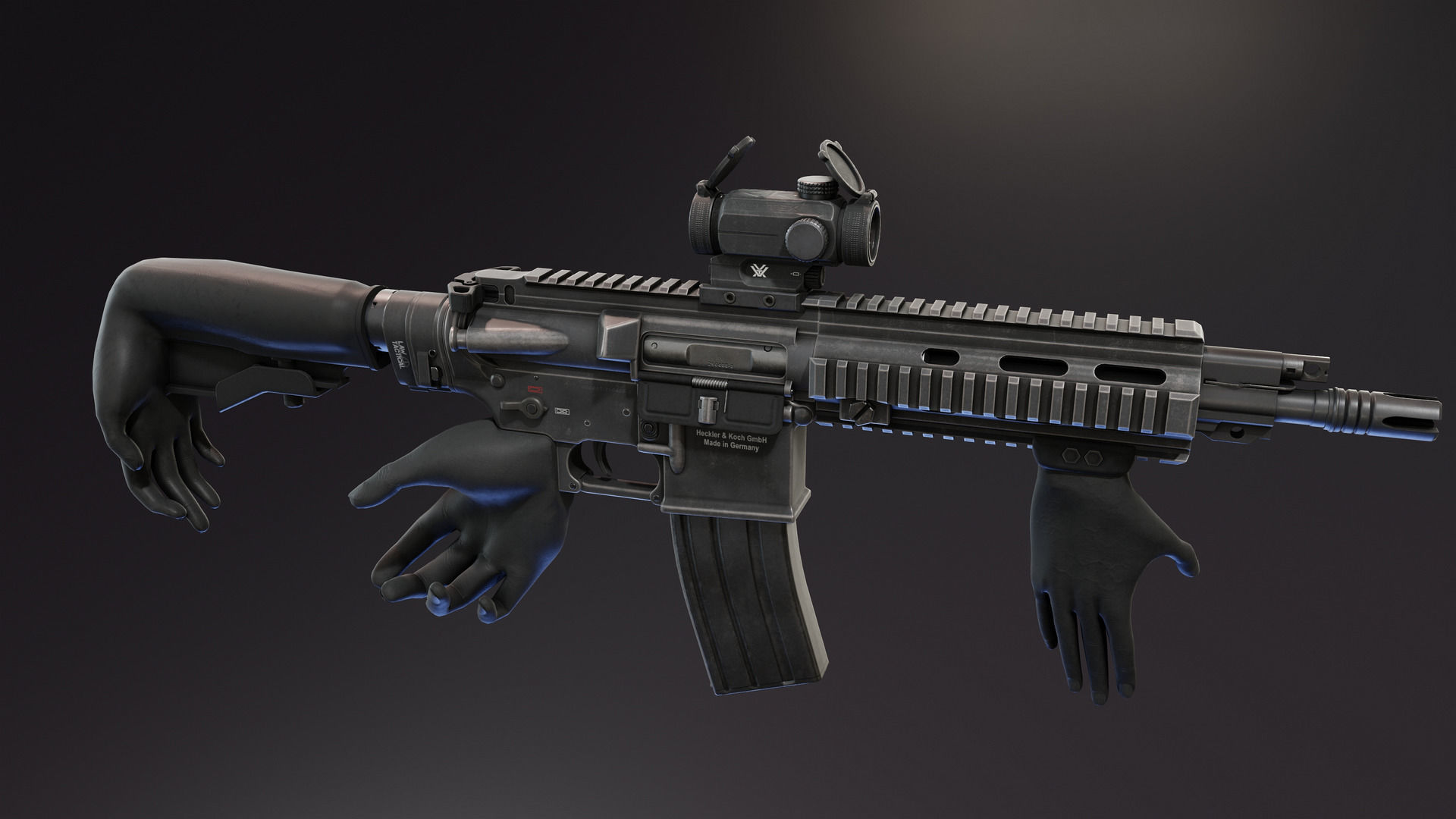 Helping Hands Attachments Low-poly 3D model_4