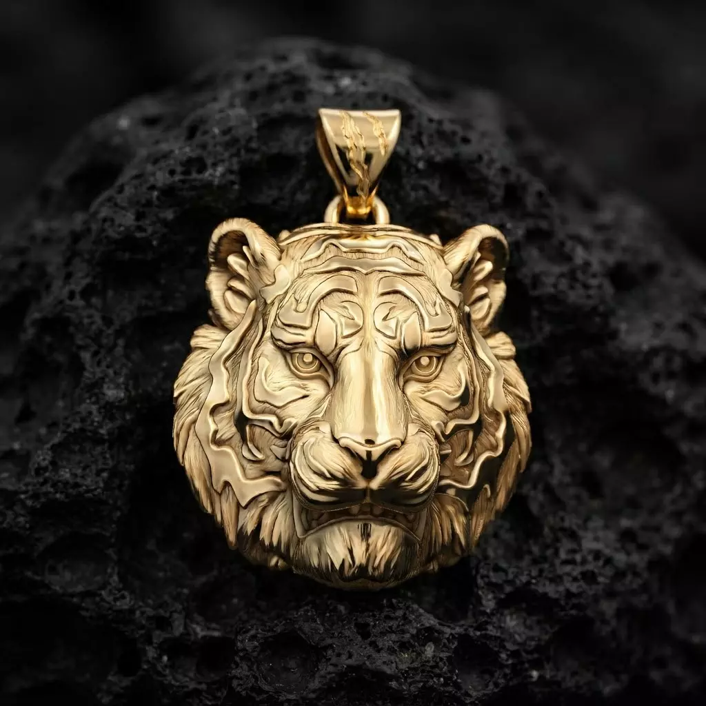 Tiger Head Pendant 3D print model