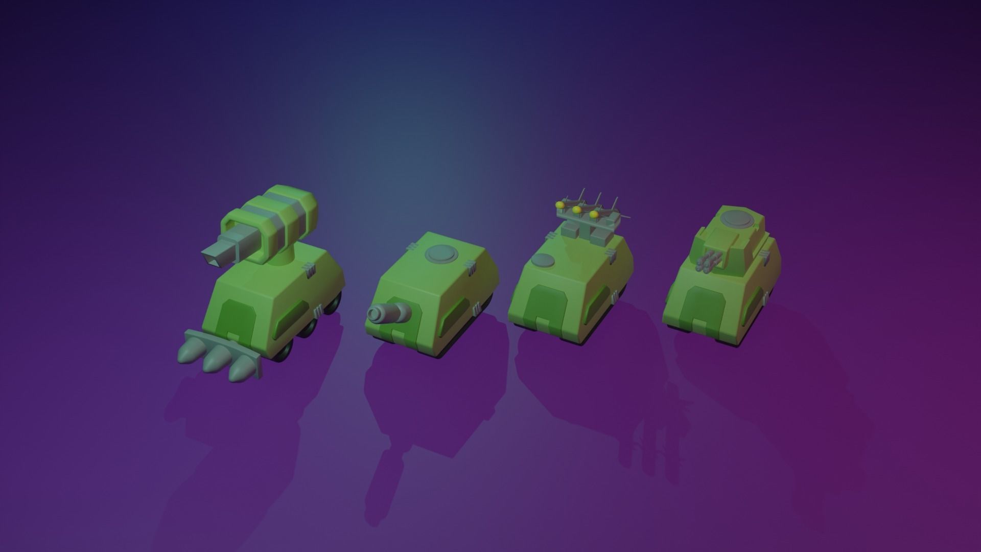 3D Military Vehicles pack Low-poly 3D model_6