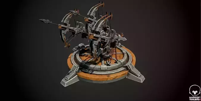 Fantasy Medieval Tri Ballista  3D model