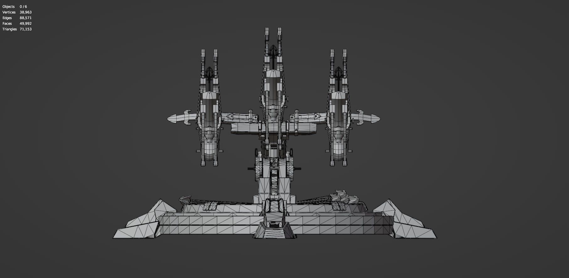 Fantasy Medieval Tri Ballista  3D model_18