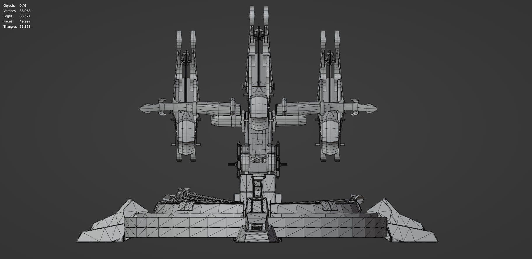 Fantasy Medieval Tri Ballista  3D model_20