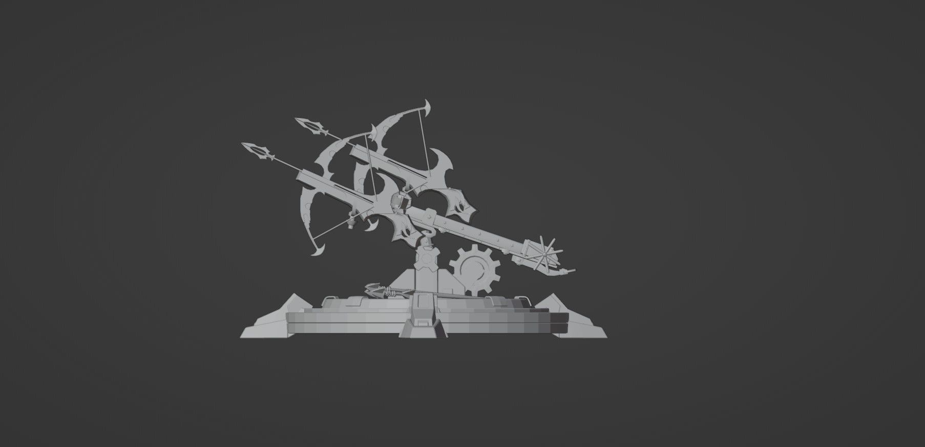 Fantasy Medieval Tri Ballista  3D model_13