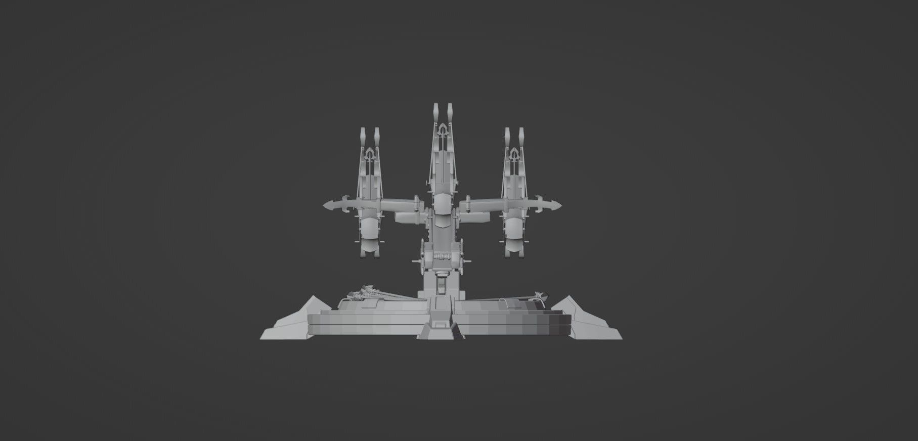 Fantasy Medieval Tri Ballista  3D model_10